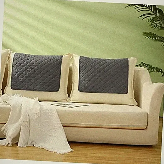2 Pcs Headrest Cover for Recliner Chair Sofa Headrest Cover Head Grey