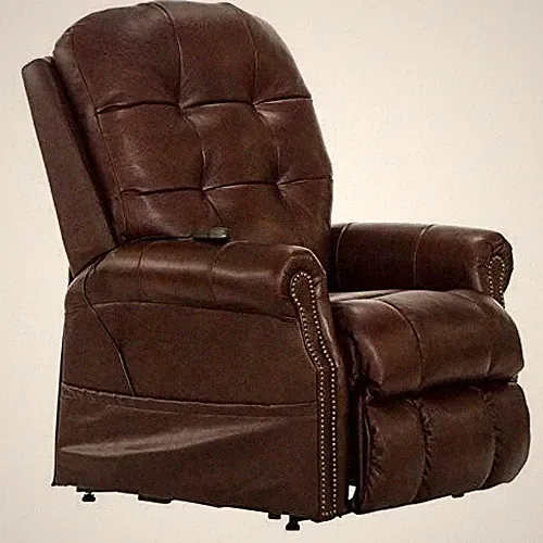 Catnapper Madison Power Lift Lay Flat Recliner w/Heat & Massage-Walnut