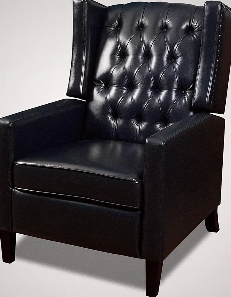 CONSDAN Recliner Chair, Leather Recliner Sofa with Soft High-Resilience Cushion