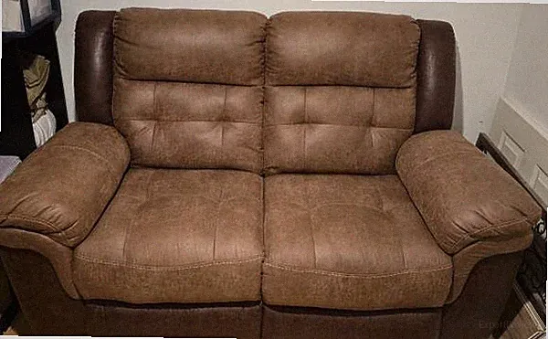 Divano Roma Furniture Classic Loveseat Bonded Leather, 2 Seater Recliner Sofa