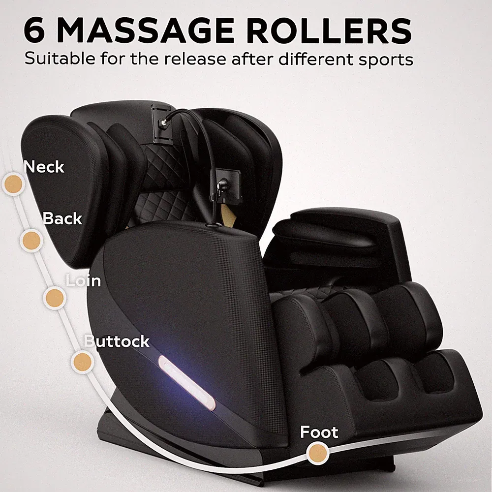 Full Body Air Pressure Shiatsu Massage Chair Recliner ZERO GRAVITY Foot Roller